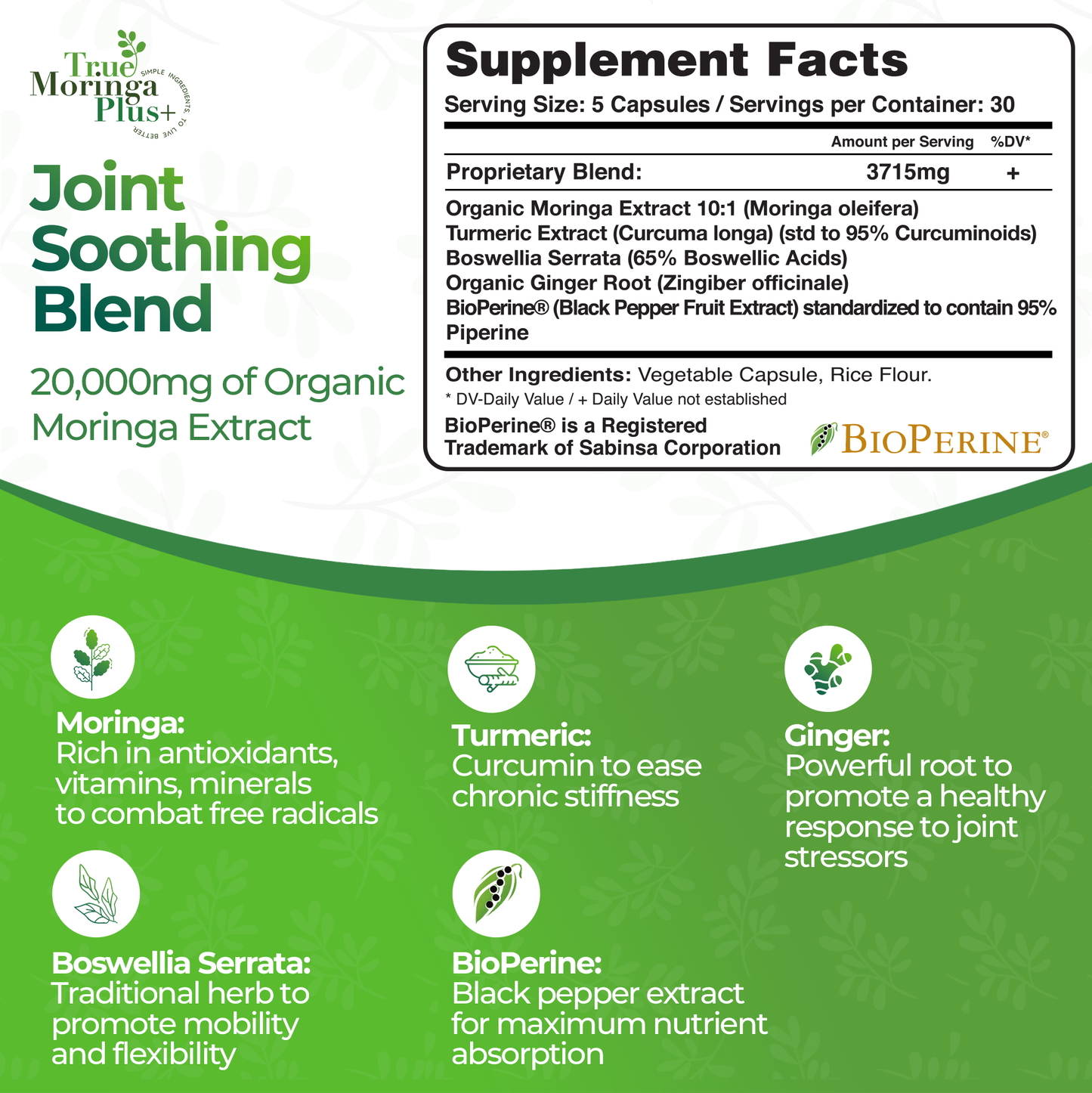 True Moringa Plus+ Joint Support