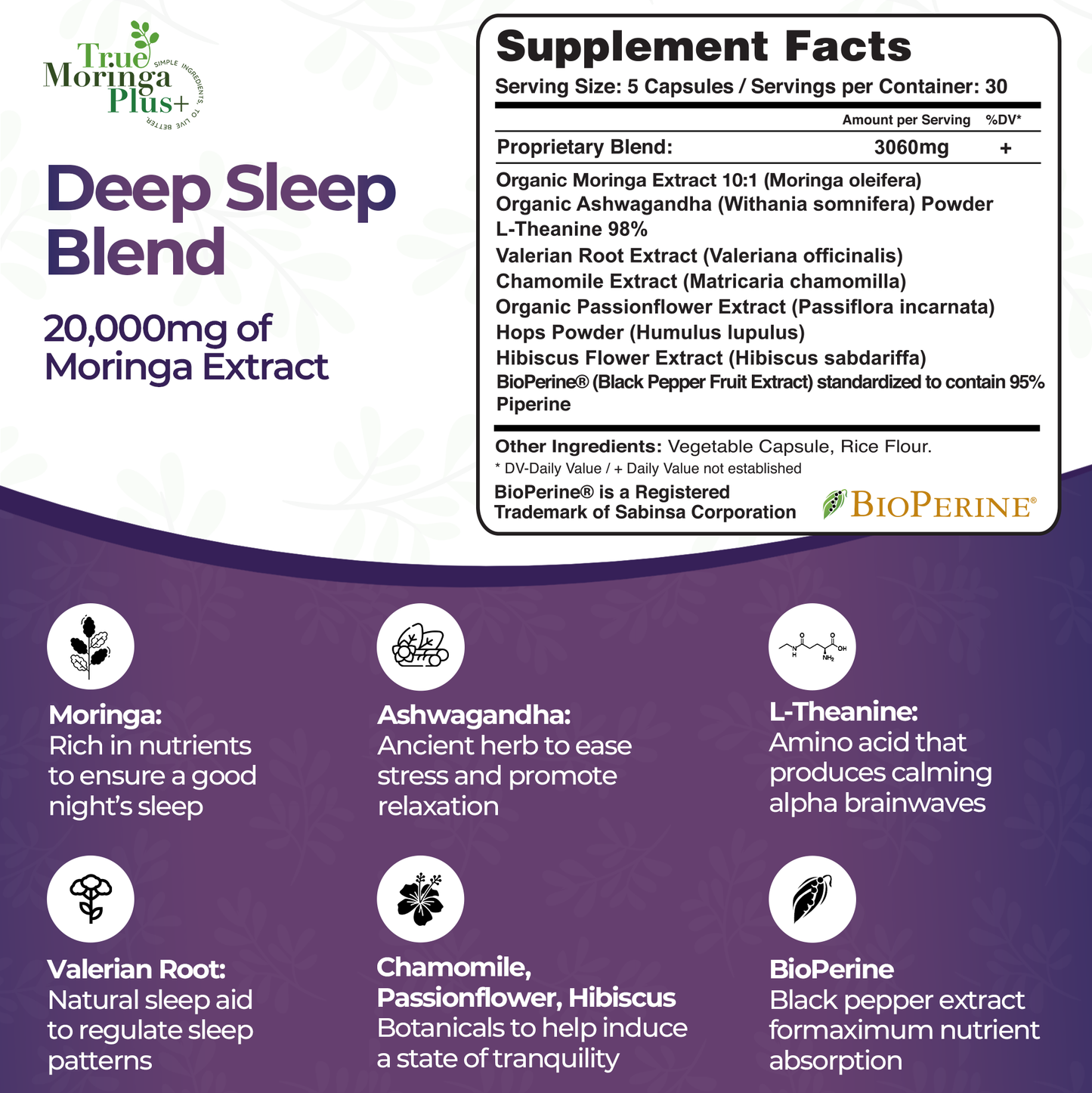 True Moringa Plus+ Sleep Support