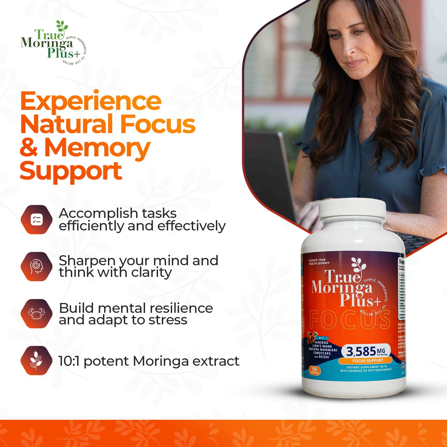 True Moringa Plus+ Focus Support